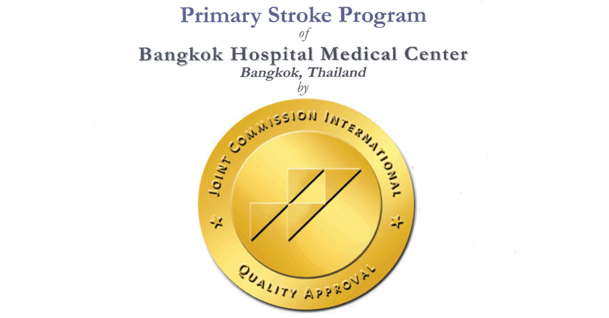 Certificate of Distinction : Primary Stroke program | Bangkok ...